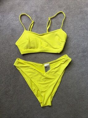 H&M Neon Yellow Bikini Set
